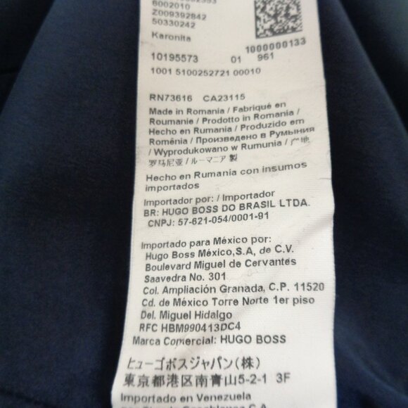 BOSS Women's Navy Tweed Suit Blazer Suit Jacket size 12 - Picture 9 of 13